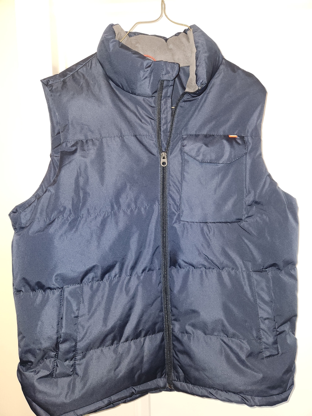 Heavy Mens Hawke & Co.Navy Puffer Vest - Sleeveless Quilted Jacket